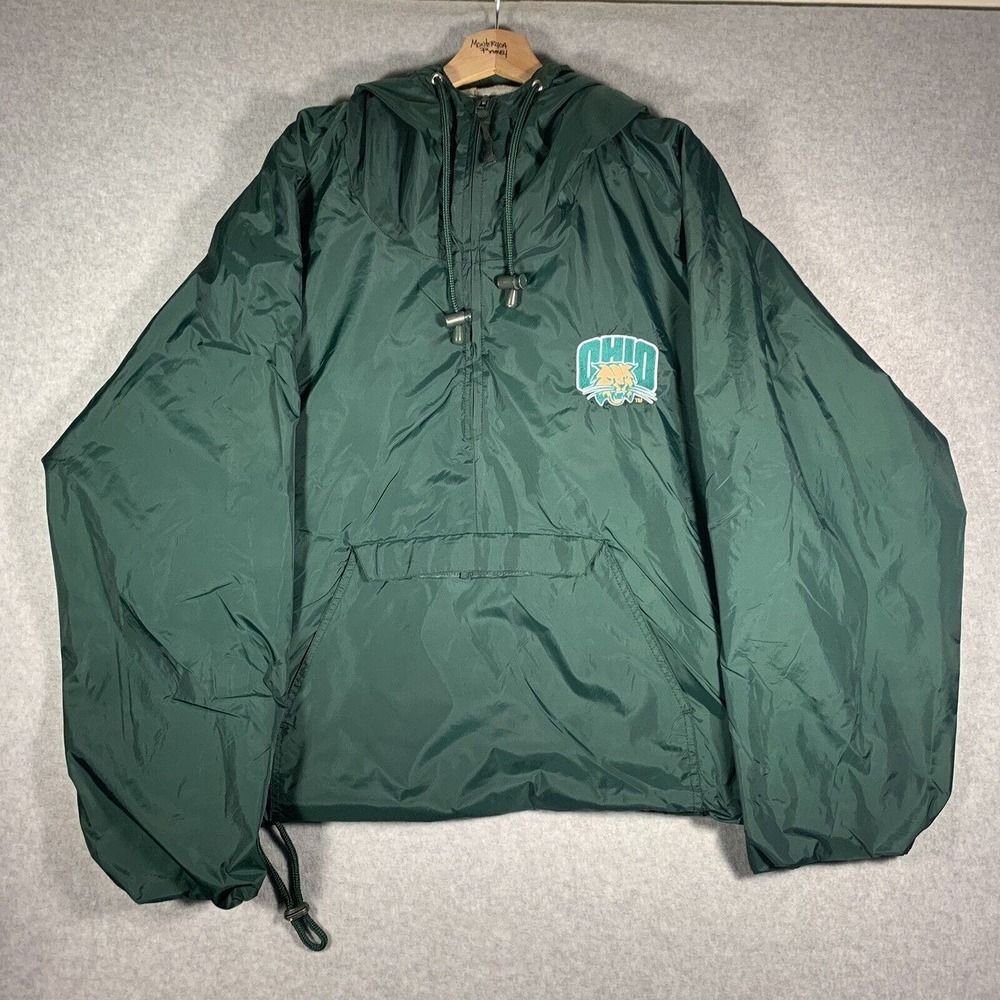 Steve & Berry’s Ohio Bobcats Green Windbreaker Mens Sz 2XL Quarter Zip Pullover